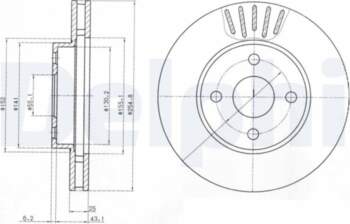 Bremžu diski DELPHI BG3781