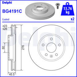 Bremžu diski DELPHI BG4191C