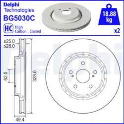 Bremžu diski DELPHI BG5030C