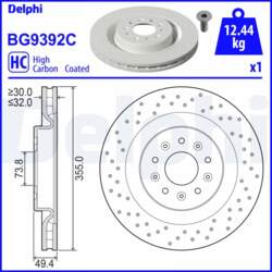 Bremžu diski DELPHI BG9392C