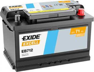 Akumulators EXIDE Excell EB712 71Ah 670A