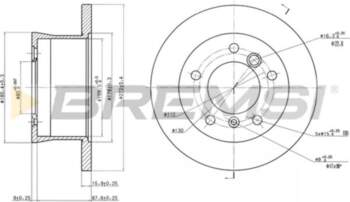 Bremžu diski BREMSI CD6932S