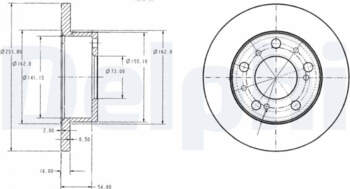 Bremžu diski DELPHI BG2253