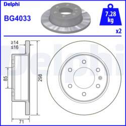 Bremžu diski DELPHI BG4033