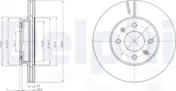 Bremžu diski DELPHI BG4096