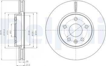 Bremžu diski DELPHI BG4191