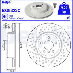 Bremžu diski DELPHI BG9322C
