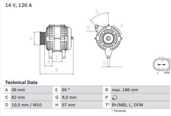 Ģenerators BOSCH 0 986 044 320