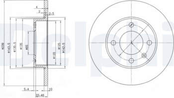 Bremžu diski DELPHI BG2117