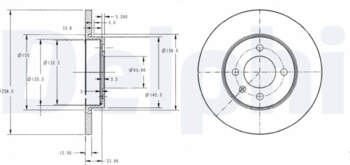 Bremžu diski DELPHI BG2454