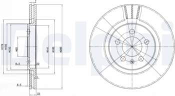 Bremžu diski DELPHI BG2713
