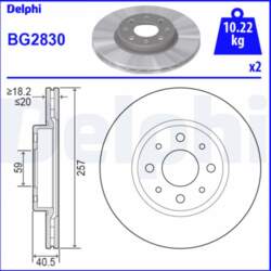 Bremžu diski DELPHI BG2830