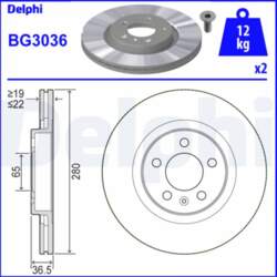 Bremžu diski DELPHI BG3036