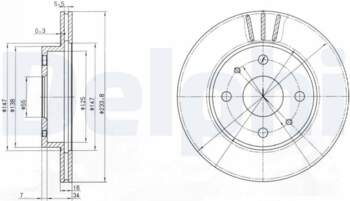 Bremžu diski DELPHI BG3555