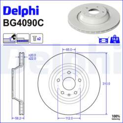 Bremžu diski DELPHI BG4090C