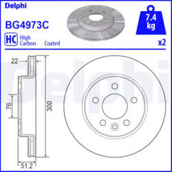 Bremžu diski DELPHI BG4973C