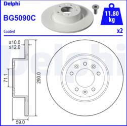 Bremžu diski DELPHI BG5090C