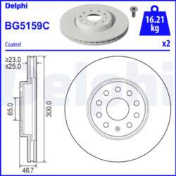 Bremžu diski DELPHI BG5159C