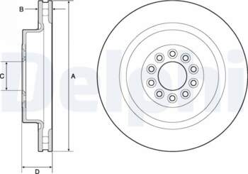 Bremžu diski DELPHI BG9182C