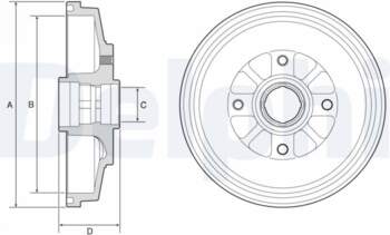 Bremžu trumulis DELPHI BF577