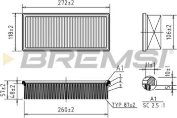 Gaisa filtrs BREMSI FA1353