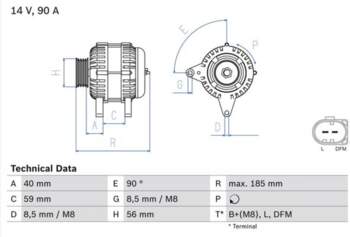 Ģenerators BOSCH 0 986 044 380