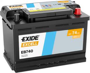 Akumulators EXIDE Excell EB740 74Ah 680A
