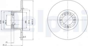 Bremžu diski DELPHI BG2081