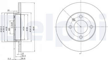 Bremžu diski DELPHI BG2116