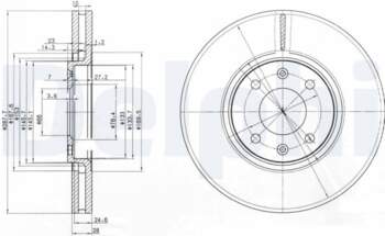 Bremžu diski DELPHI BG3675