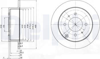 Bremžu diski DELPHI BG4010