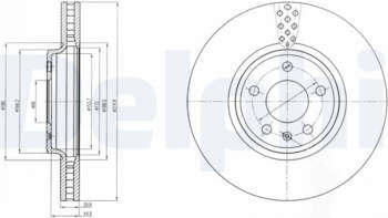 Bremžu diski DELPHI BG4080C