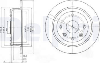 Bremžu diski DELPHI BG4091