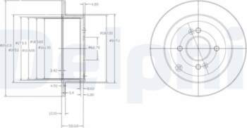 Bremžu diski DELPHI BG4097