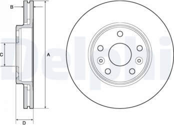 Bremžu diski DELPHI BG4667C