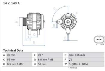 Ģenerators BOSCH 0 986 044 460