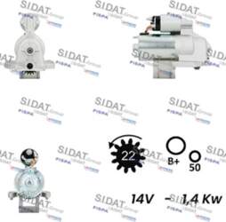 Starteris SIDAT S12VS0695A2