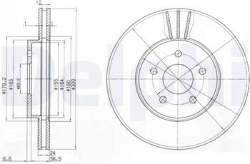 Bremžu diski DELPHI BG3537C