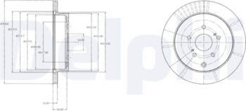 Bremžu diski DELPHI BG4329