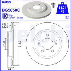 Bremžu diski DELPHI BG5050C