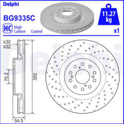 Bremžu diski DELPHI BG9335C