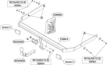 Piekabes āķis BRINK 538600 Ford Focus