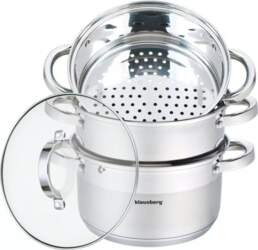 Steaming – Steel steamer pot, 4-piece