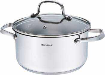 Steel pot with lid, 20 cm