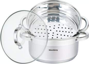 Steaming – Steel steamer pot, 3-piece