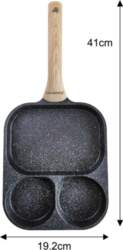 Rectangular frying pan with nonstick coating