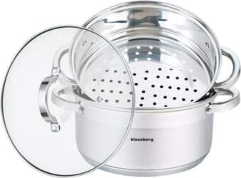 Steaming – Steel steamer pot, 3-piece