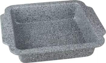 Baking pan, sheet metal, gray marble