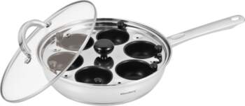 Frying pan with egg insert, glass