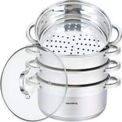 Steaming – Steel steamer pot, 5-piece